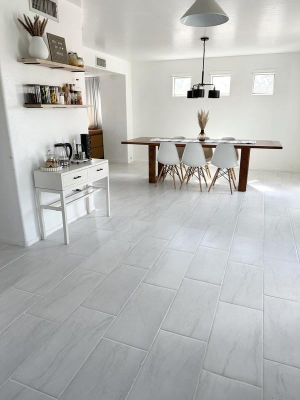 MSI Alexandra White 12 in. x 24 in. Matte Porcelain Marble Look
