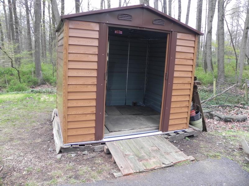 Outsunny 4.3 ft. W x 7 ft. D x 6 ft. H Metal Storage Shed with