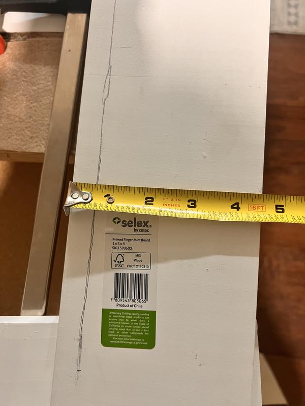 Trim Board Primed Finger-Joint (Common: 1 in. x 2 in. x 8 ft