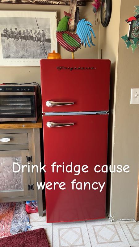 Frigidaire 7.2 cu. ft. Retro Top Freezer Refrigerator in Red with