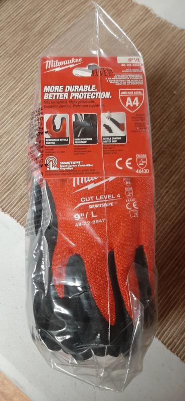 Milwaukee Large Red Nitrile Level 3 Cut Resistant Dipped Work Gloves (3-Pack)  48-22-8932-X3 - The Home Depot