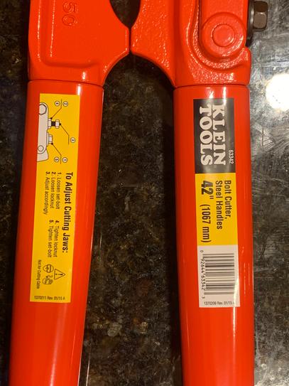 Klein Tools 63342 42 in. Steel Handle Bolt Cutter