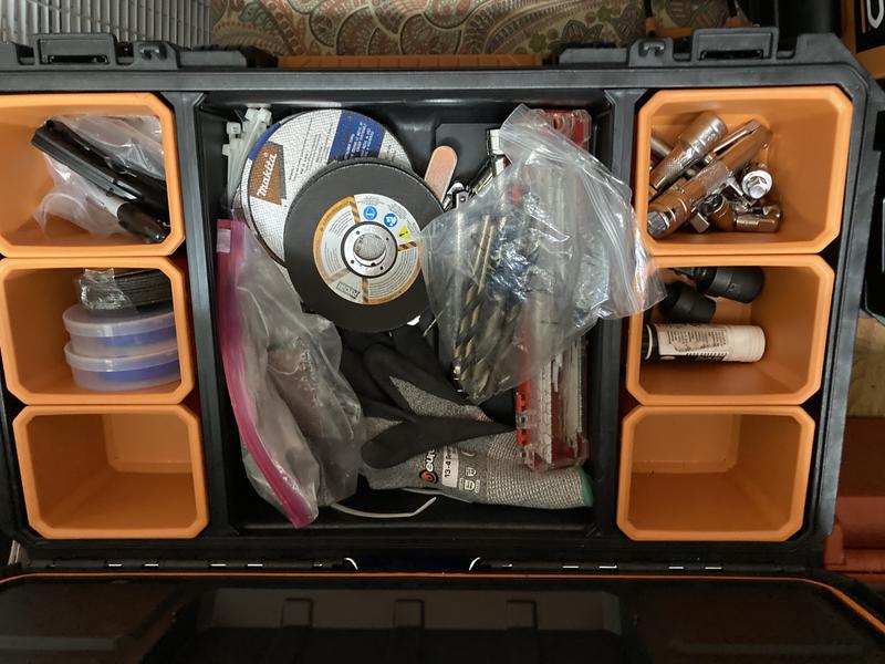 RIDGID 22 in. Pro Gear Small Parts Organizer, Black 221735 - The