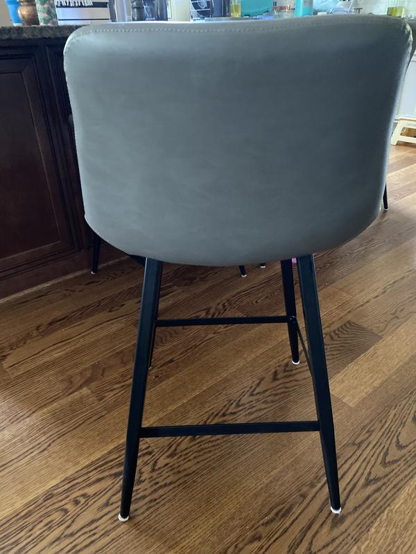 OrangeOne 36.6 in. H Whiskey Brown 26 in. Low Back Metal