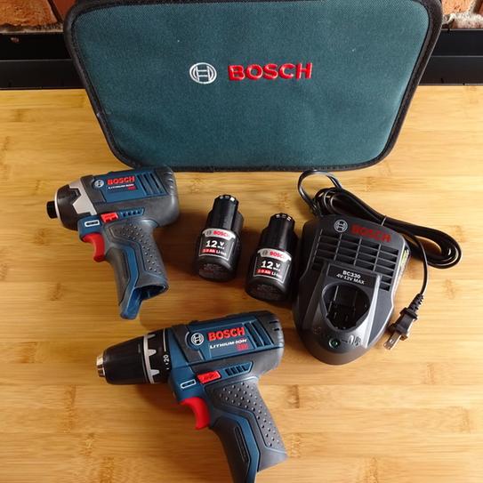 Bosch 12 Volt Lithium Ion Cordless Drill Driver And Impact Driver