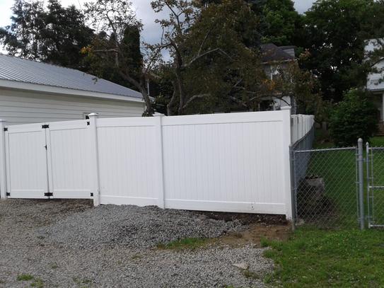 aka_tombo_358❀です✩.*˚ Veranda Dover 6 ft. H x 8 ft. W White Vinyl Privacy Fence