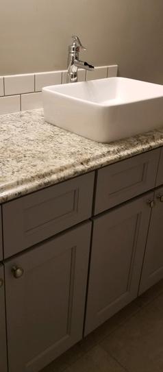 Hampton Bay 6 ft. Laminate Countertop in Typhoon Ice with Valencia Edge ...