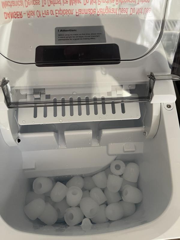 SIMZLIFE 22.2 in. 400 lb./24H Full Size Cubes Freestanding Ice