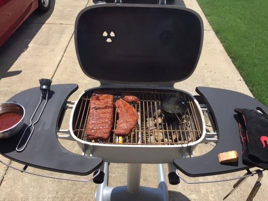 Portable Kitchen Pk Grills Pk360 Cast Aluminum Charcoal Grill And Smoker In Silver Pk360 Stb At The Home Depot Mobile