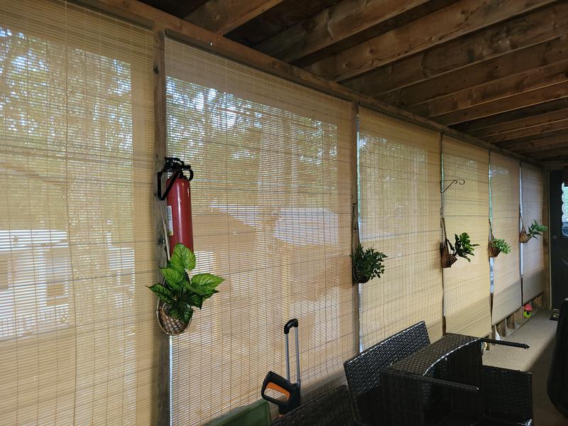 ACHIM Solstice White Cordless Light Filtering Vinyl Roll-Up Blind