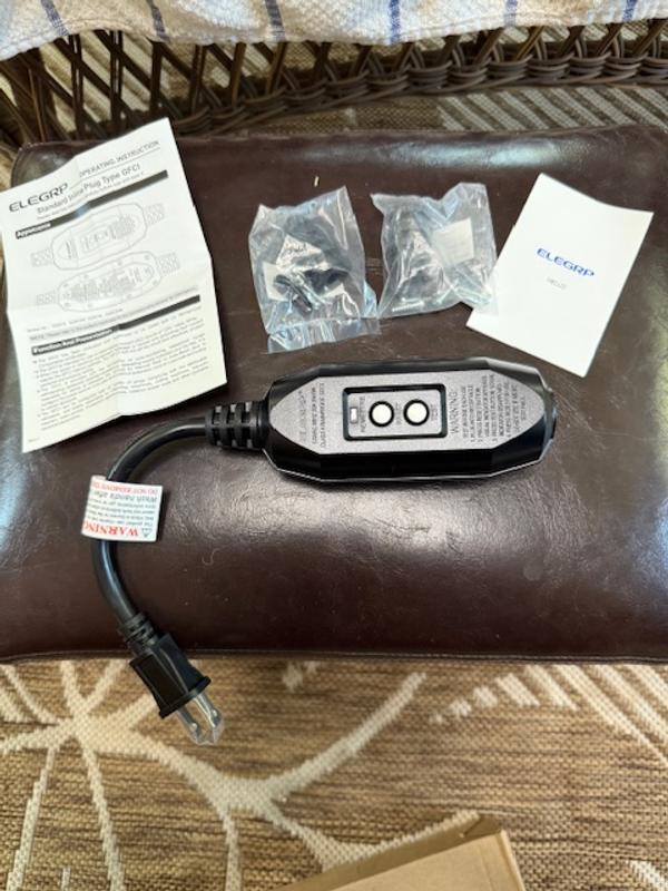 Kaper GFCI Inline Plug Replacement – 15A 120V Auto-Monitor With Manual Reset, Waterproof For Pressure Washers, Power Tools, Pool Pumps & More