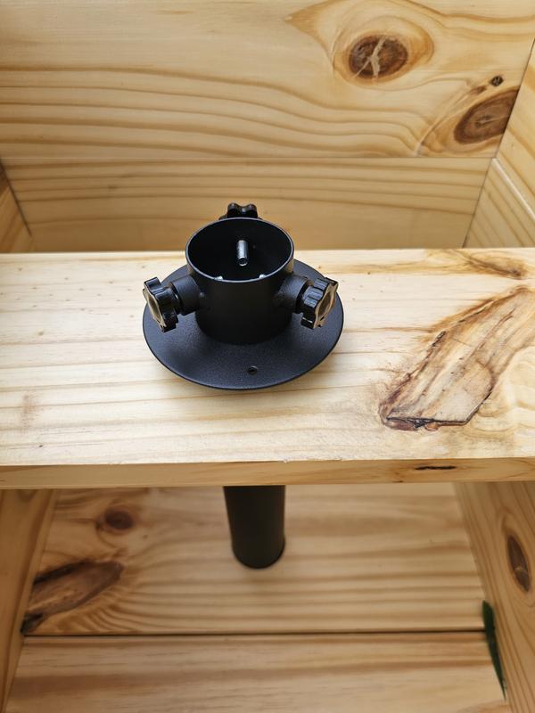 Jardinière Décorative Extra Large En Bois Avec Support Universel Pour Guirlandes Lumineuses, Parapluies, Mangeoires à Oiseaux En Bois Massif Pour Plantes Ou Fleurs, 43,2 X 43,2 X 45,7 Cm, Marron