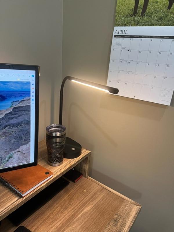 Hampton Bay 20 in. LED White Task Lamp with 5-Volt 2 Amp USB