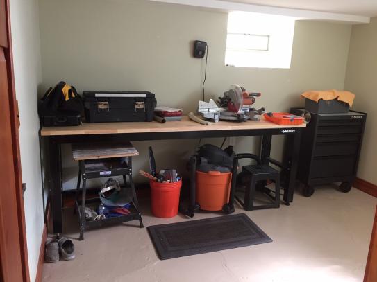 Husky 6 ft. Solid Wood Top Workbench G7200S-US at The Home ...