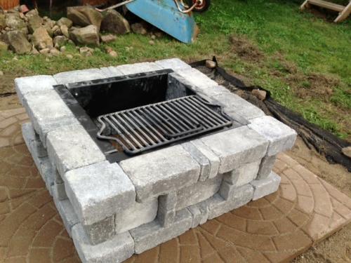 Pavestone Rumblestone 38 5 In X 14 In Square Concrete Fire Pit