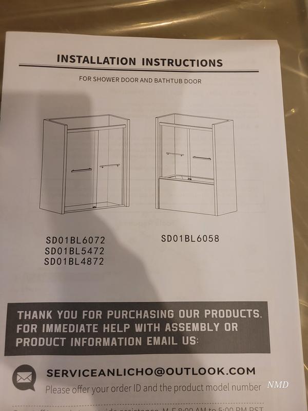 Yuaris 44 in. - 48 in. W x 72 in. H Double Sliding Framed Shower