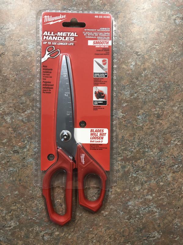 Milwaukee Jobsite Straight Scissors 48-22-4046 - The Home Depot