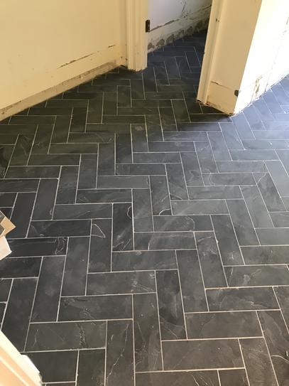 Gauged Slate Floor And Wall Tile, Slate Floor Tiles Herringbone