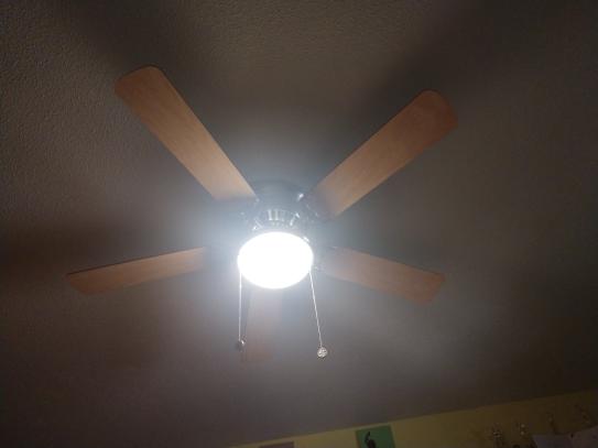 Hugger 52 In Led Indoor Brushed Nickel Ceiling Fan With Light Kit