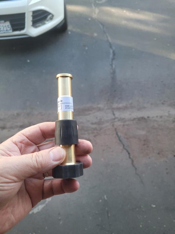 Anvil 5-Inch Heavy-Duty Adjustable Brass Hose Nozzle - From Fine Mist To Jet Stream