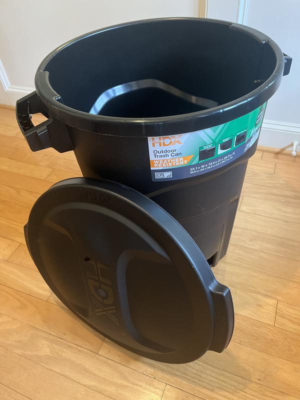 Reviews for HDX 20 gal. Black Heavy Duty Outdoor Trash Can with