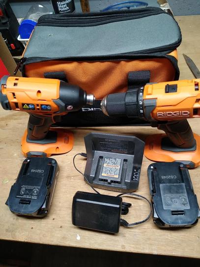 RIDGID 18V Cordless 4-Tool Combo Kit with (1) 4.0 Ah Battery, (1