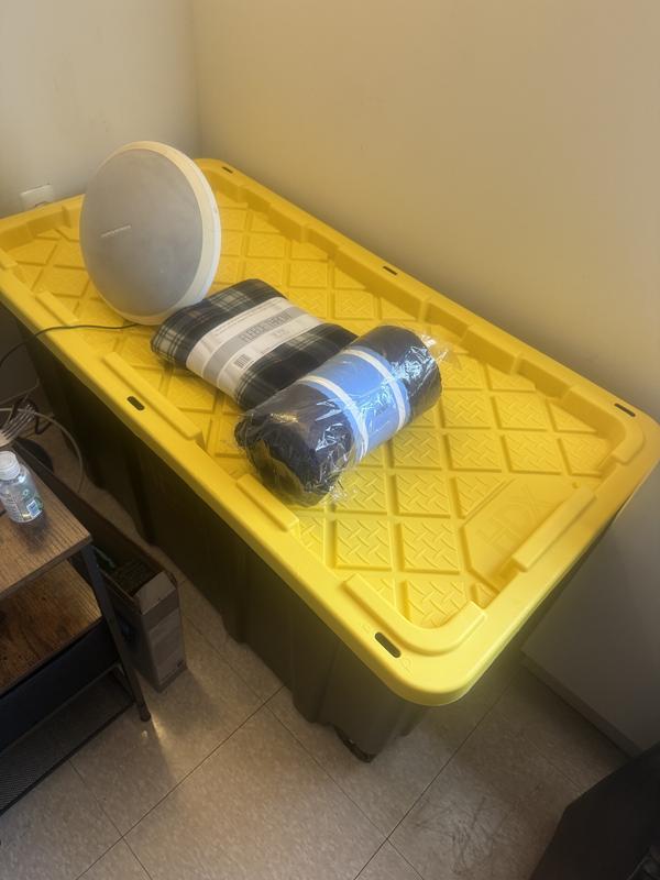 Reviews for HDX 70 Gal. Tough Storage Tote with Wheels in