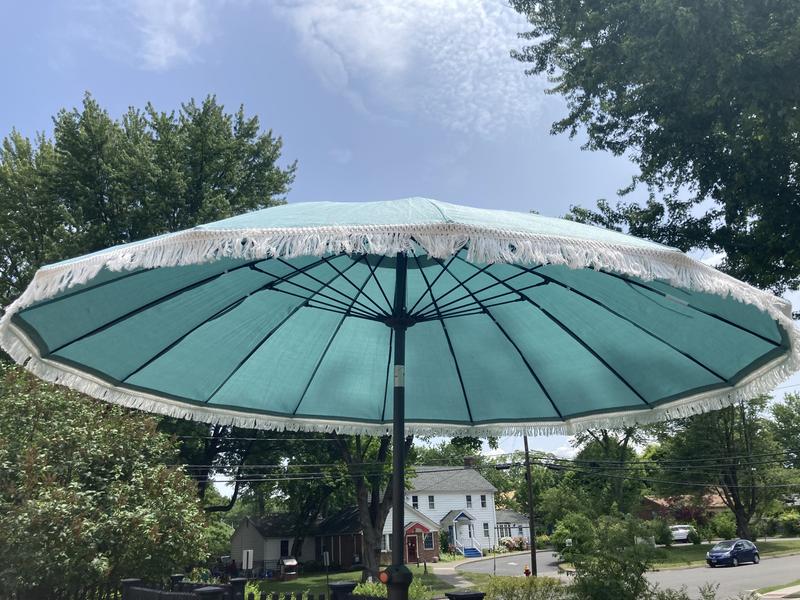 hampton bay 9 ft aluminum patio umbrella in dragon fruit Abba 9FT Lyon Outdoor Patio Outdoor Table Umbrella with Push Button Tilt and Crank Market Umbrella 8 Sturdy Ribs UV Protection Waterproof for Garden Deck Backyard Pool Dark Red 180G polyester grey silver Vented Top Powder Four Seasons Courtyard 9 Foot