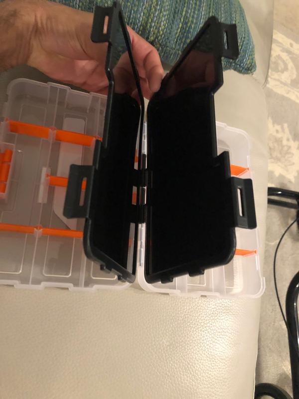 TACTIX 22-Compartment Plastic Double Sided Small Parts Organizer