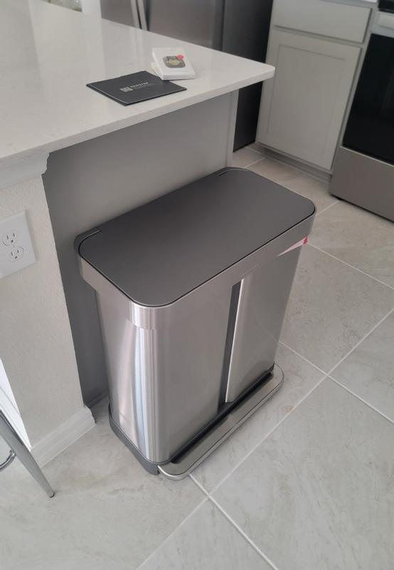 【美品】Pureline & Slim Pure II業務用EMS 2台セット simplehuman 58L Dual Compartment Kitchen Trash Can Recycler with