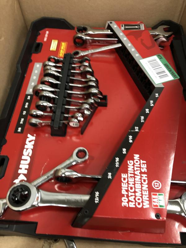 Husky Ratcheting Wrench Set with Pouch (30-Piece)