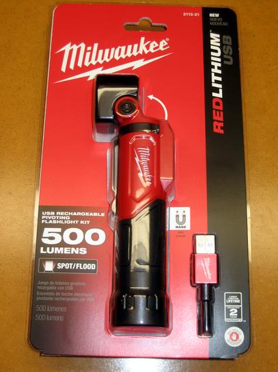 m480 flashlight milwaukee Reviews for Milwaukee 500 Lumens LED Pivoting REDLITHIUM USB Flashlight |  Pg 1