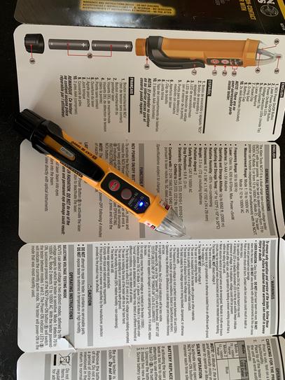 Reviews for Klein Tools Dual Range Non Contact Voltage Tester with Laser Pointer 12 1000V AC Pg 1 The Home Depot