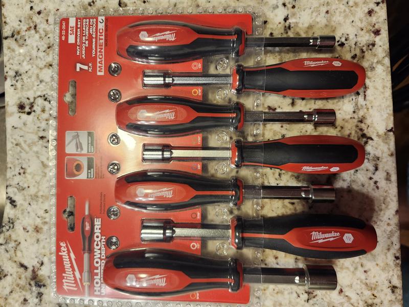 Milwaukee SAE HollowCore Magnetic Nut Driver Set (4-Piece) 48-22