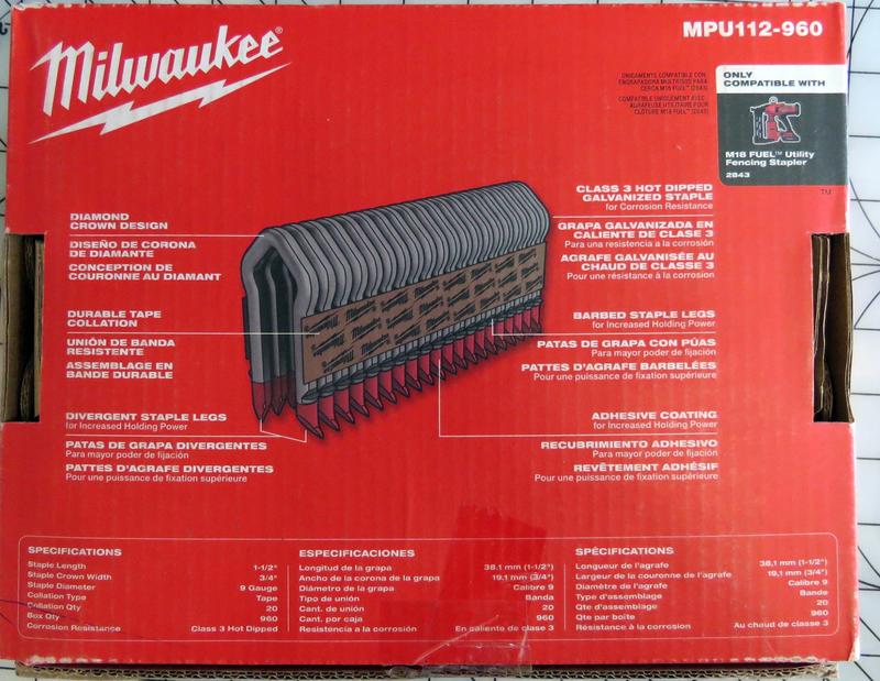 2843-20 Milwaukee M18 FUEL Utility Fencing Stapler