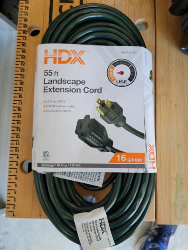Have a question about HDX 55 ft. 16/3 Green Outdoor Extension Cord