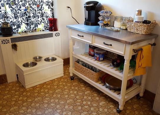 Homestyles Savannah White Kitchen Cart With Stainless Top 5219 95