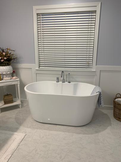 Coral 56 in. Acrylic Freestanding Flatbottom Non-Whirlpool Bathtub in White All-in-One Kit Coral 56 in. Acrylic Freestanding Flatbottom Non-Whirlpool Bathtub in White All-in-One Kit