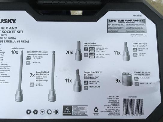 Have a question about Husky 3/8 in. Drive Metric Hex Bit Socket Set (7 ...