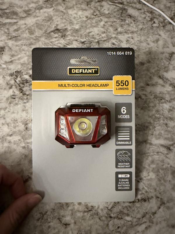 Defiant 250 Lumens LED Alkaline Headlights (3-Pack) 91670 - The