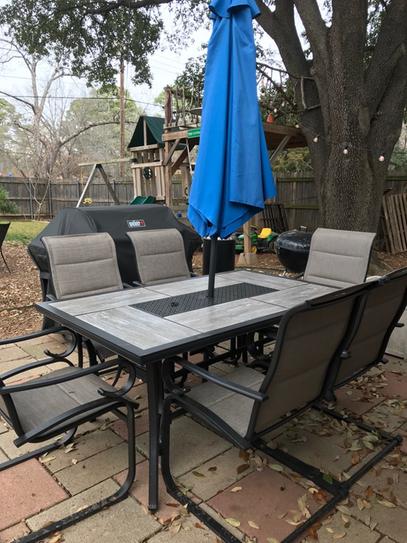 Reviews for Hampton Bay Crestridge 7 Piece Steel Padded Sling Outdoor Patio Dining Set in Putty Taupe Pg 4 The Home Depot