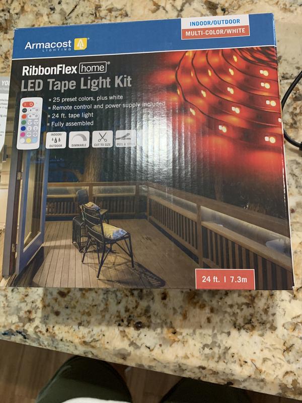 Armacost Lighting RibbonFlex Pro 139430 - Kit De Tira De Luces LED Para Exteriores De 16.4 Pies, 120 V, Color Blanco Cálido 2700 K