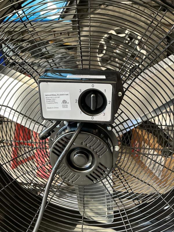 Atemomen 30 in. Yellow Drum Fan has 3-Speeds, 14000 CFM, 360° Tilt