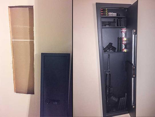 stack-on long gun wall safe with electronic lock pws-1555 at the