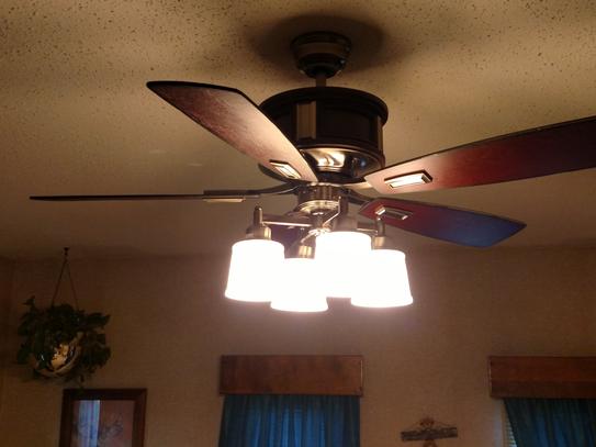 Hampton Bay Garrison 52 In Indoor Gunmetal Ceiling Fan With Light