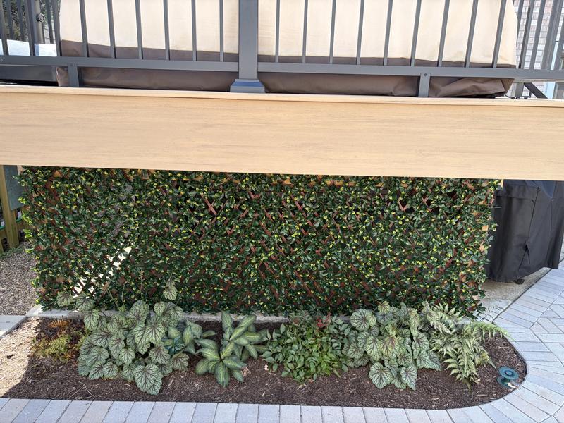Vigoro 36 in. H x 72 in. W Golden Artificial Gardenia Leaves PVC