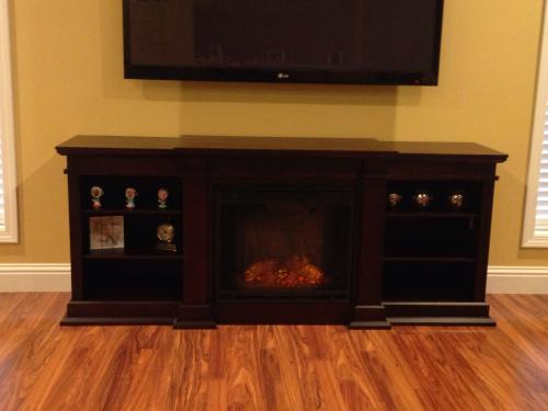 Real Flame Fresno 72 In Media Console Electric Fireplace In Dark