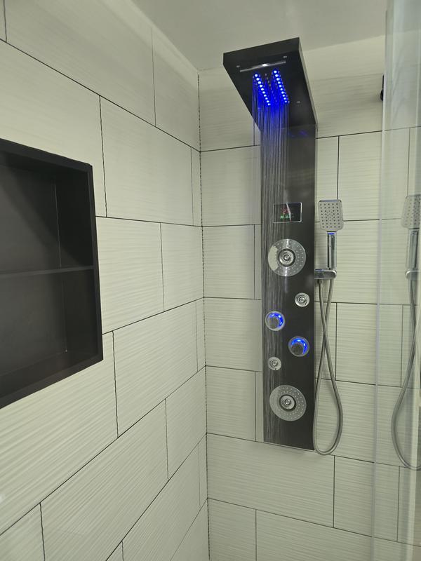 Aston 44 in. - 48 in. x 36 in. x 80 in. Frameless Corner Sliding
