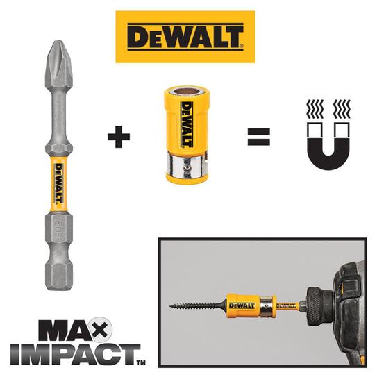 DEWALT MAXFIT 1/4 in. Magnetic Bit Holder Set (3-Piece) DWASLV3