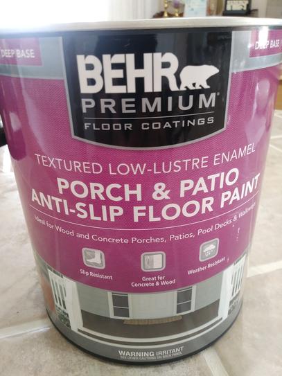 BEHR PREMIUM 1 Gal Slate Gray Porch & Patio Floor Paint – Low-Lustre, Interior/Exterior Use